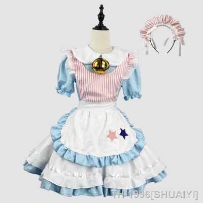 SHUAIYI Empregada คอสเพลย์ สไตล์สำหรับ Estudante Doce Gato Garçonete de Café Halloween Fantasia Carnaval Vestido Estudantil ญี่ปุ่น Sino Grande