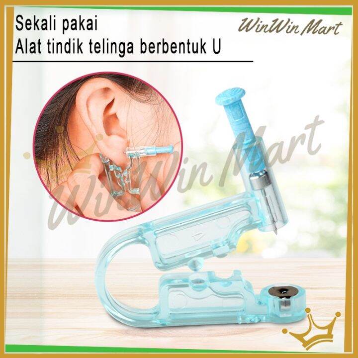 Tindik Telinga Steril /Alat Pasang anting telinga Hidung Lidah/Alat