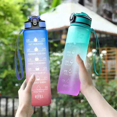 1 liter Water Bottle Motivational Sport Water Bottle Leakproof Bottles Drinking Outdoor Travel Gym Fitness Jug For Kitchen 900ml