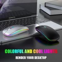 Wireless Mouse RGB Rechargeable Mice Wireless Computer Mause LED Backlit Ergonomic Gaming Mouse for Laptop PC
