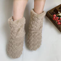 Fuzzy Socks Women Winter Warm Plush Non Slip Anti Sleeping Comfy Female Funny Cute Kawaii Floor Slippers Sock Boots Heart Love