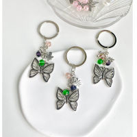 ?Butterfly Keychain ?พวงกุญเเจ ผีเสื้อลูกปัด y2k S27