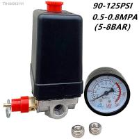 ✢❅▬ 1/4 BSP 4 Port 12 Bar Single-phase Air Compressor Pressure 0-175 PSI Switch Control Valve Safety Valve Pressure Gauge