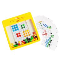 DIY Kid Magnetic Drawing Board Toy Colorful Magnet Beads Fine Motor Training Jigsaw Game Earlying Educational Toys For Children Drawing  Sketching Tab