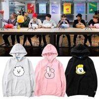 เสื้อแจ็คเก็ตสเวตเตอร์มีฮู้ด BTS21,เสื้อกันหนาว UNISEX ผ้าฝ้ายทองเหลืองห้างสรรพสินค้า