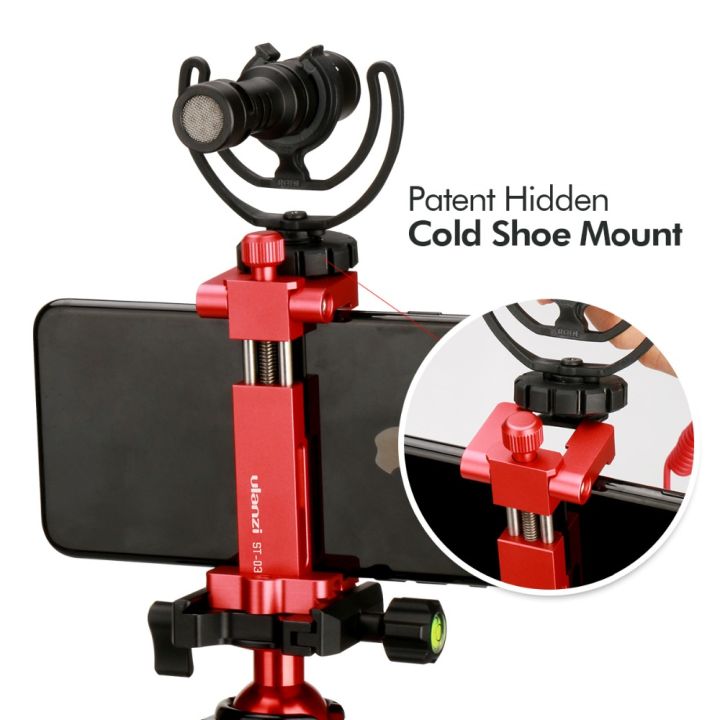 operecwwartulanzi-st-03-metal-phone-holder-tripod-mount-with-cold-shoe-mount-3-color-and-arca-style-quick-relear-plate-for-87-plus