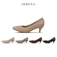 SIRENA รองเท้าหนังแท้ ส้น 2 นิ้ว รุ่น CARNATION สีดำ สีเบจ สีโอวัลติน สีแดง สีชมพู | รองเท้าคัชชูผู้หญิง