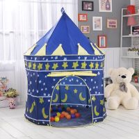 Childrens tent Garden Tent Camping Castle Shack Child Prince Blue Tower for children boys girls Outdoor Toy Tents Play House