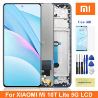 6.67 "; หน้าจอแสดงผลสำหรับเหมาะสำหรับ Xiaomi Mi 10ครั้ง Lite 5กรัมจอแสดงผล Lcd ประกอบหน้าจอสัมผัสดิจิตอลที่มีกรอบสำหรับ Mi 10ครั้ง Lite 5กรัม M2007J17G