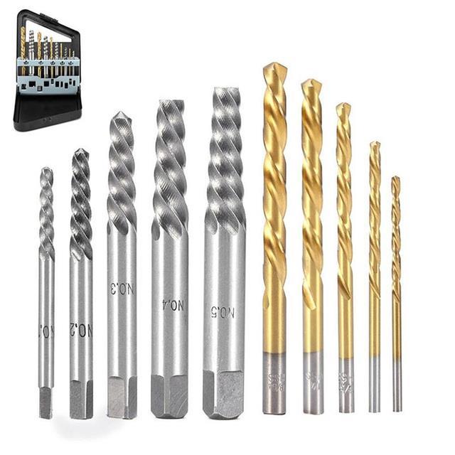 stonego-10pcs-set-convenient-cobalt-left-hand-drill-bit-broken-bolt-damaged-screw-extractor-set-with-metal-case