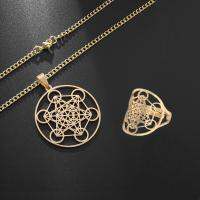 《Zoe necklace》สร้อยคอ ,สร้อยคอเทวทูตไมเคิลเมทาตรอนสร้อยคอรูปวงแหวนสแตนเลสชุดเครื่องประดับดาวของเดวิดโซโลมอนดอกไม้สร้อยคอผู้หญิงห่วงชูชีพ