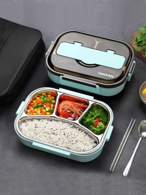 4 Grid Thermal Lunch Box Leakproof Bento Box 304 Stainless Steel Microwave Boxs for Work Picnic Food Warm Keeping Storage Boxes