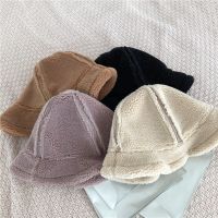 {Hat Shop} หมวกใหม่ฤดูใบไม้ร่วงและฤดูหนาวขนแกะสองด้าน Topi Bucket ผู้หญิงหนาอบอุ่นกลางแจ้ง39; S หมวกปานามา Topi Bucket หมวกสำหรับผู้หญิงกันหนาว