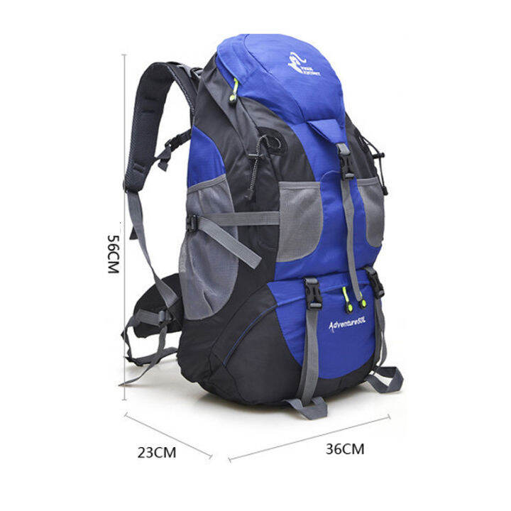 ฟรีอัศวินปีนเขากระเป๋าเป้สะพายหลัง-50l-กันน้ำกลางแจ้ง-r-ucksack-ขี่จักรยานเดินป่ากระเป๋าเป้สะพายหลังเดินป่าตั้งแคมป์กระเป๋ากระเป๋าเป้สะพายหลังภูเขา