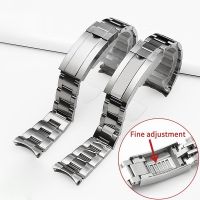 ☜⊙▣ สายสแตนเลสแข็งสำหรับ Rolex Explorer II สายนาฬิกา Universe Fold Buckle Mens Arc Type Special Interface Watchbands