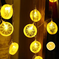 Christmas Tree LED Lemon Orange Slices String Light Yard Wedding Home Party Bedroom Supplies Battery Operated Lamps String