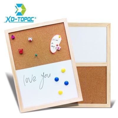 30x40cm Wood Frame Cork Board Combination Magnetic Writing Board Message Bulletin Boards Office School Supplies Home Decorative