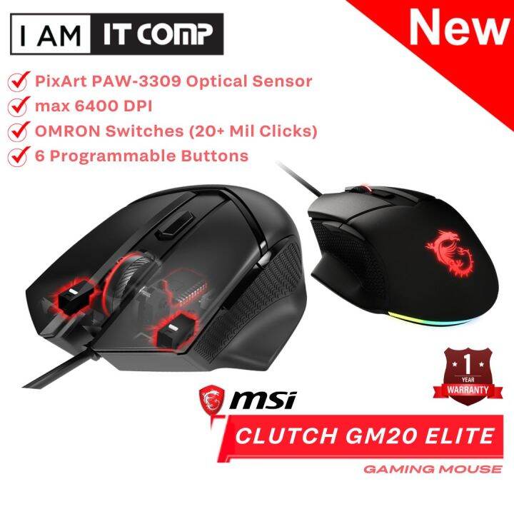 MSI CLUTCH GM20 ELITE Gaming Mouse Lazada
