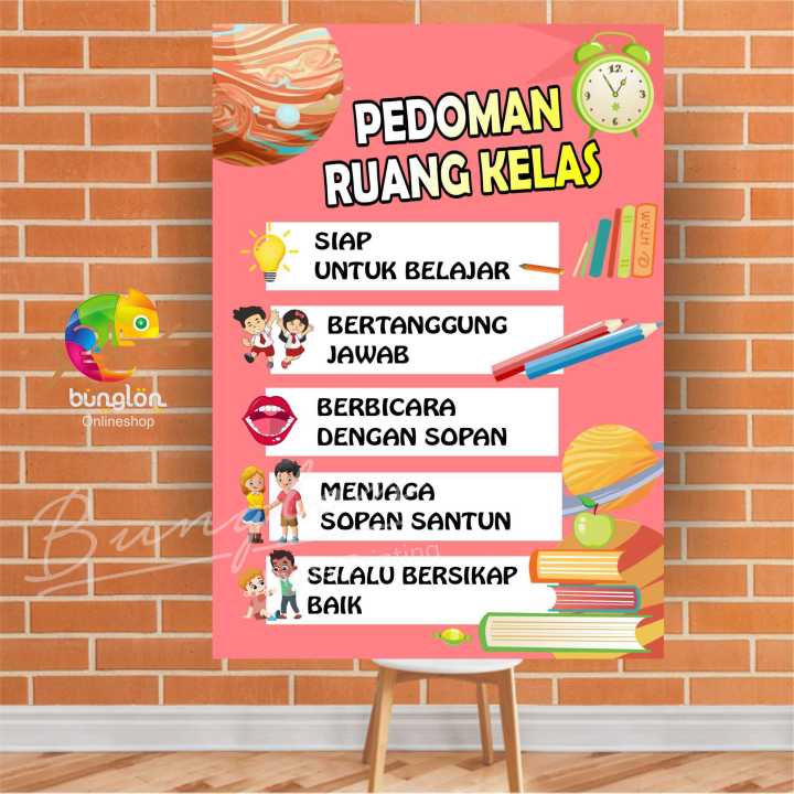 Poster Peraturan Kelas Kami, Pedoman Ruang Kelas, Edukasi Anak, Dll ...