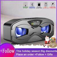 Speaker Robot Design Bluetooth Speaker LED Rhythm Flash Wireless Loudspeaker FM Radio Alarm Clock TF Card Support Subwoofer M5