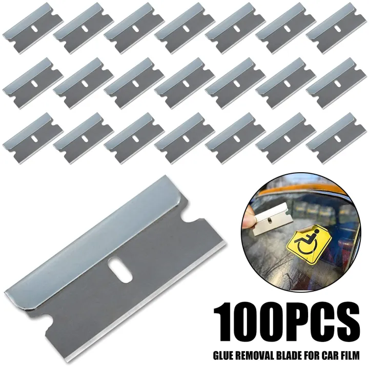 Scraper Blade for Scraping Label 100Pcs Scraper Blades Carbon Steel