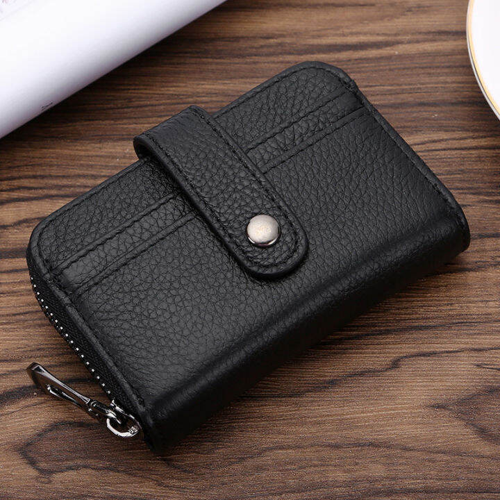 compact-card-holder-womens-card-holder-genuine-leather-credit-card-wallet-zipper-card-holder-mini-wallet-for-women