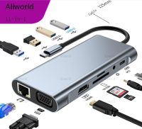 Adaptador USB C HUB Type C to HDMI 4k Multi USB 3.0 HUB VGA RJ45 Ethernet Adapter Dock for MacBook Pro Type c docking station Cables