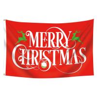 Christmas Lawn Flag Double-Sided Red White 3x5ft Outside Flag Outdoor Flags Festival Banner Winter Flag Wear-Resistant For Balconies Gardens Yards Patios adaptable