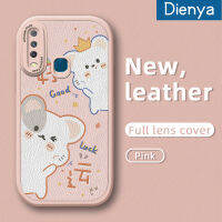 Dienya เคสสำหรับ Vivo Y17 Y15 Y12 Y12i Y3 Y3s Y15s Y15a Y5s Y19เคสลายหมีนำโชคทำจากซิลิโคนนิ่มเคสใส่โทรศัพท์หนังเคสมือถือกันกระแทกป้องกันการตกพร้อมกับเคสป้องกันกล้องสำหรับเลนส์คลุมทั้งหมด