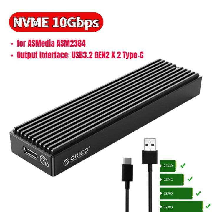 ♨ ORICO 20Gbps/10Gbps M.2 NVME SSD Mobile Enclosure Type C Solid State ...