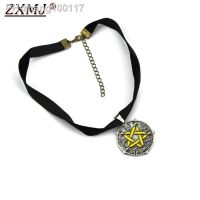 Witcher 3 Same Necklace Pendant Medallion Clavicle Chain Game Cosplay Black Souvenir Alloy Jewelry Leather Rope Chain Necklace