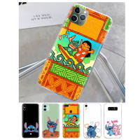 T-113 Lovely Stitch โปร่งใส อ่อนนุ่ม ซิลิโคน TPU เคสโทรศัพท์ หรับ Samsung M02S F02S A02S A12 A02 M02 A51 A72 A21S Ultra A42 10 A52S A32 A52 A22 A11 A01 Note 20 A71 Plus Lite