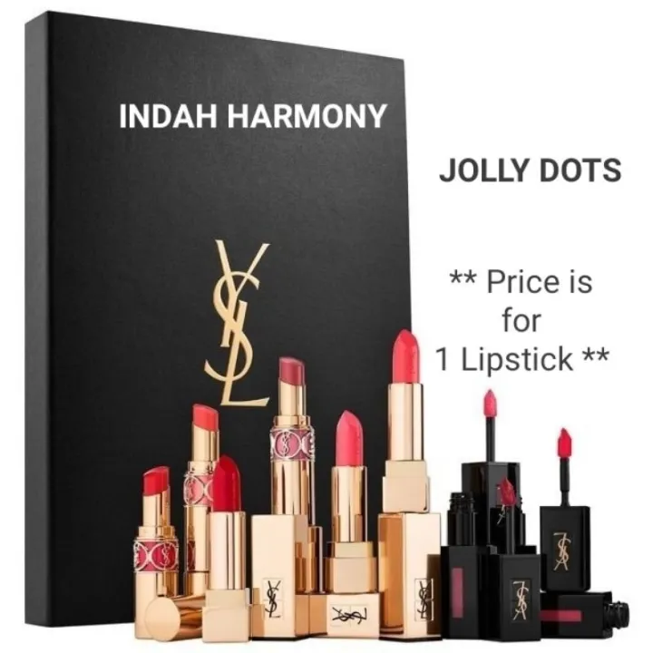 YSL 100 Authentic Lipstick Rouge Volupte Shine Milk Tea Engrave Name