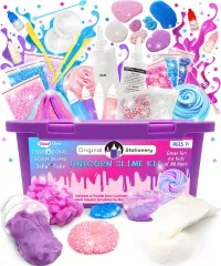 GirlZone Unicorn Egg Sparkly Surprise Slime Kit for Kids, Create Cloud  Slime and Magical Unicorn Slime for Kids, Fun Christmas Gifts for Girls 8-12