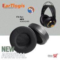 Eartlogis แผ่นครอบหูฟังมาใหม่ล่าสุดจุกหูฟังสำหรับ AKG K240 K240S ที่ปิดหูกันหนาวขนาด105มม.