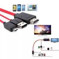 MHL Micro USB to HDMI 1080P HD สายแปลง MHL to HDMI TV Cable Adapter For Samsung Galaxy S3/4/5 Note 2/3/4/8