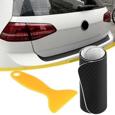 【DT】100cm Car Rear Trunk Bumper Carbon Fiber Sticker Anti-Collision Anti-Scratch Protection Cover Strip Trunk Sill Guard Decal  hot