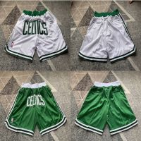 Celtics JUST DON Joint Retro Basketball Pants Embroidered Big Mesh Five-Point Manufacturer