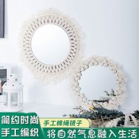 [COD] Manufacturers wholesale creative rattan dressing makeup mirror homestay porch decoration wall living room hanging pendant