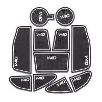 Car Interior Accessories Rubber Auto Luminous Gate Door Pad Anti-Slip Cup Holder Mat Cushion For 2011-2016 Volvo V40 Electrical Connectors