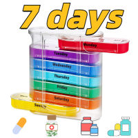 รายสัปดาห์7วันกล่องยา28ช่อง Organizer พลาสติกเก็บยา Moisture Proof กล่องยาสำหรับ Home Travel Pill Case