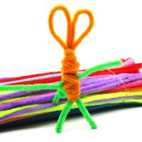 【CC】∈▣☑  100pcs Colored Wool Root Top Twisting Bar Fluffy Iron Wire Decorations Baby Shower