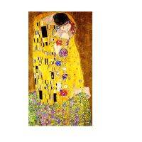 100x18 0เซนติเมตรคลาสสิกศิลปิน Gustav Klimt Kiss พิมพ์ภาพเขียนสีน้ำมันบนผืนผ้าใบนามธรรมผนังศิลปะโปสเตอร์0717