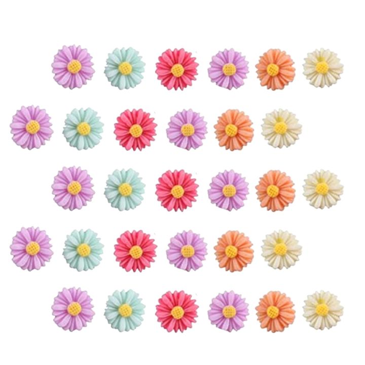30-pcs-thumbtack-thumb-tack-message-tacks-portable-accessory-resin-flower-pushpins-decorative-daisy