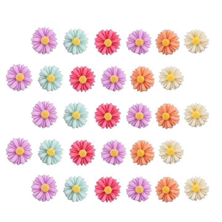 30-pcs-thumbtack-thumb-tack-message-tacks-portable-accessory-resin-flower-pushpins-decorative-daisy