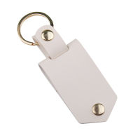 พวงกุญแจรถยนต์คาดเอวกระเป๋าสตางค์พวงกุญแจสายรัดสติ๊กเกอร์หนังอลูมิเนียม PU