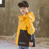 2022 Fall Boys Jackets Children Hooded Casual Coats Hooded Windbreaker Boys Outerwear Coat for Kids 6-14Yrs Streetwear Clothing