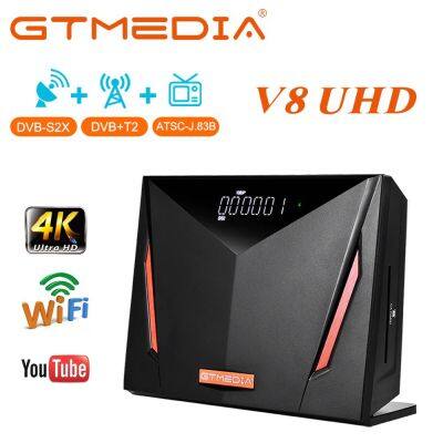 Gtmedia V8 UHD DVB-S2/S2X DVB-T2 DVB-C ATSC-C ISDBT Built WiFi Satellite Receiver