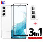 Kính Cường Lực 3 Trong 1 Cho Samsung S22 Plus Bảo Vệ Màn Hình Trước & Sau
