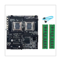 X99 Motherboard LGA2011-3 Dual CPU Support RECC DDR4 Memory Motherboard+2XDDR4 4GB 2666Mhz RAM+SATA Cable